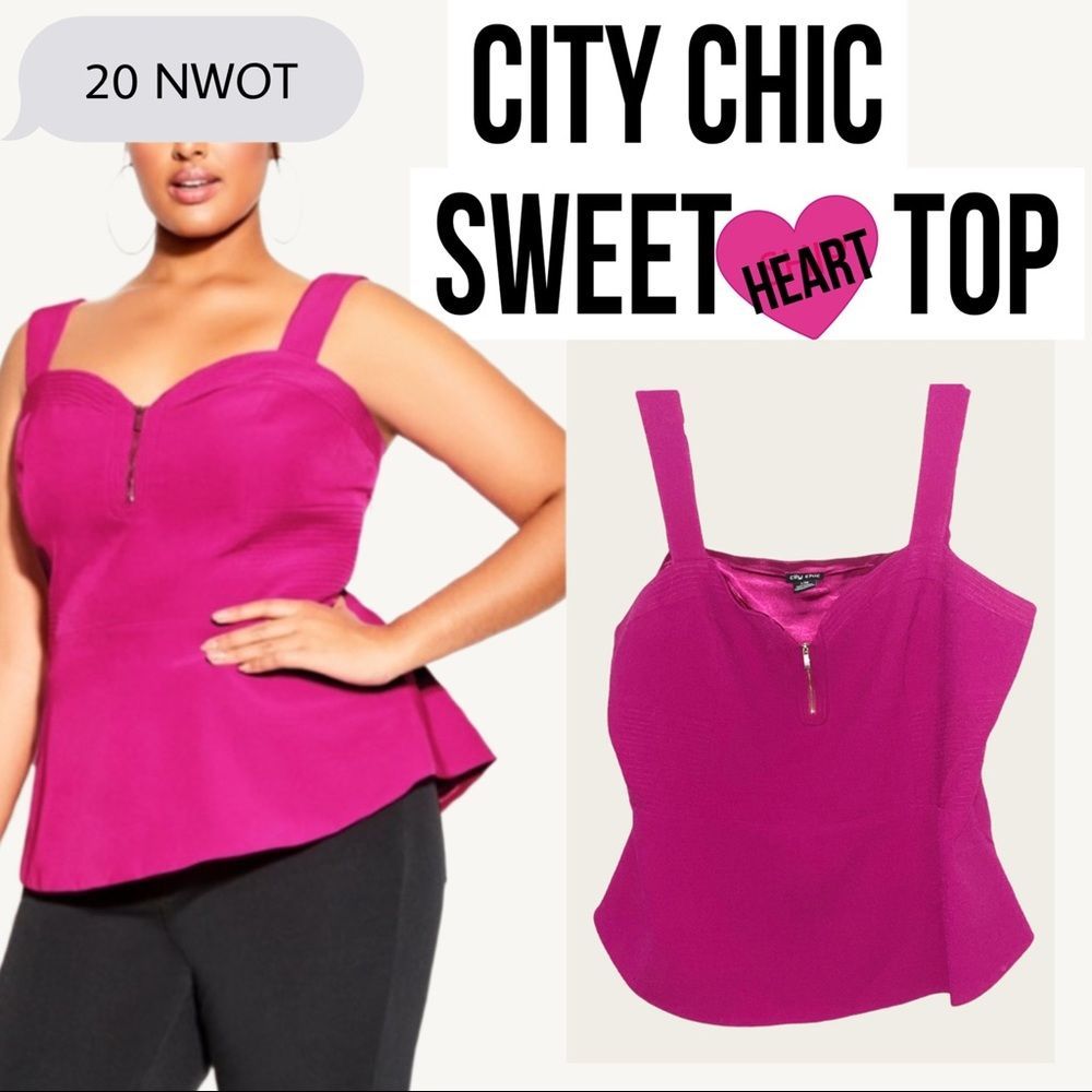 🪩City Chic Sweetheart Top